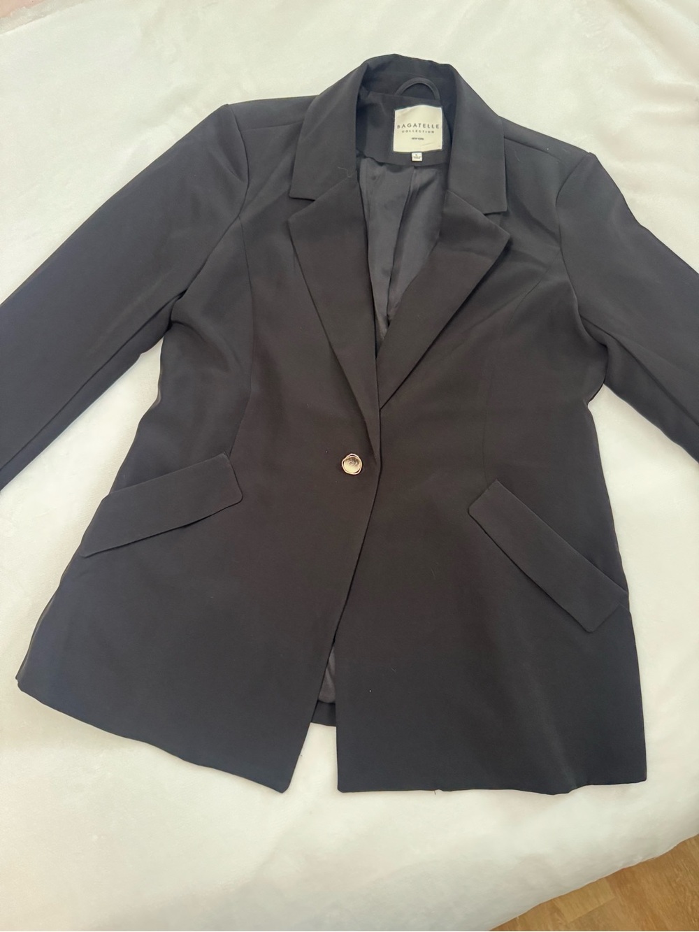bagatelle Black Single-Button Notch Lapel Blazer